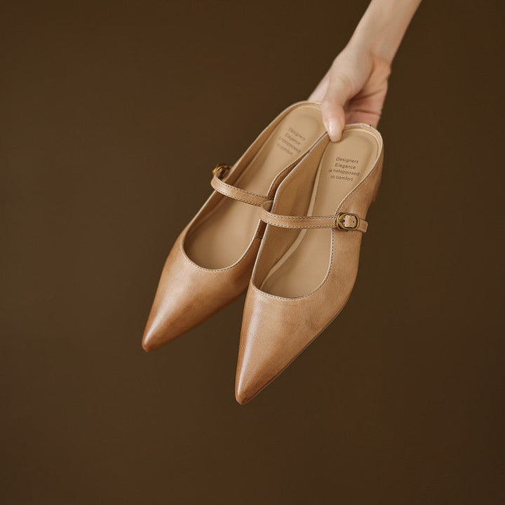 Neok | Pointed-Toe Mary Jane Heel Mules