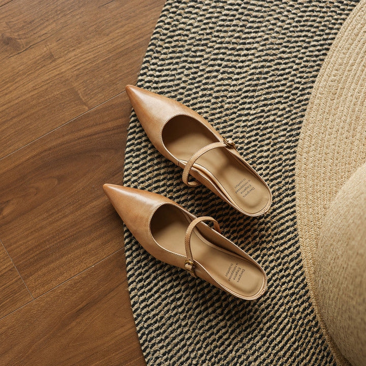 Neok | Pointed-Toe Mary Jane Heel Mules