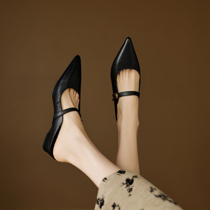 Neok | Pointed-Toe Mary Jane Heel Mules