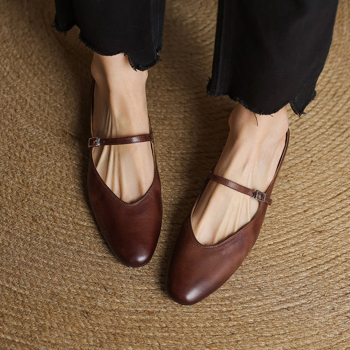 Merisa | Buckled Mary Jane Slip-On Mules