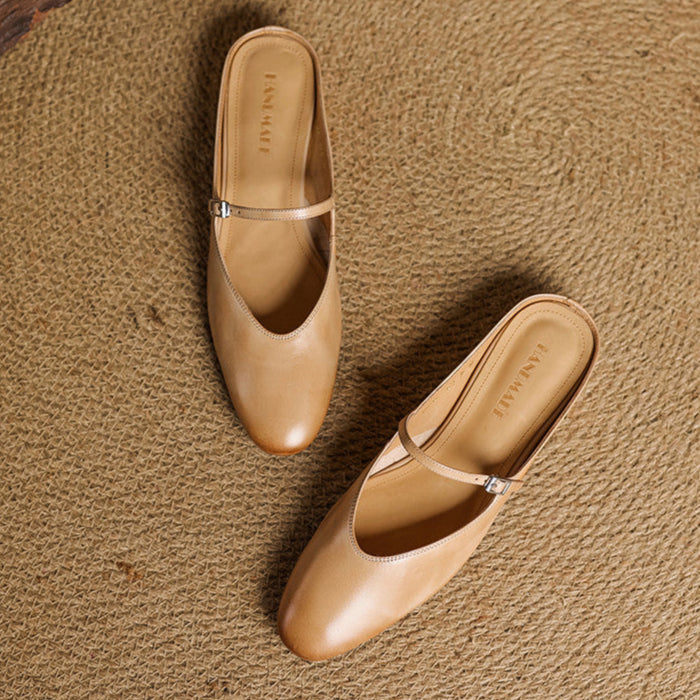 Merisa | Buckled Mary Jane Slip-On Mules