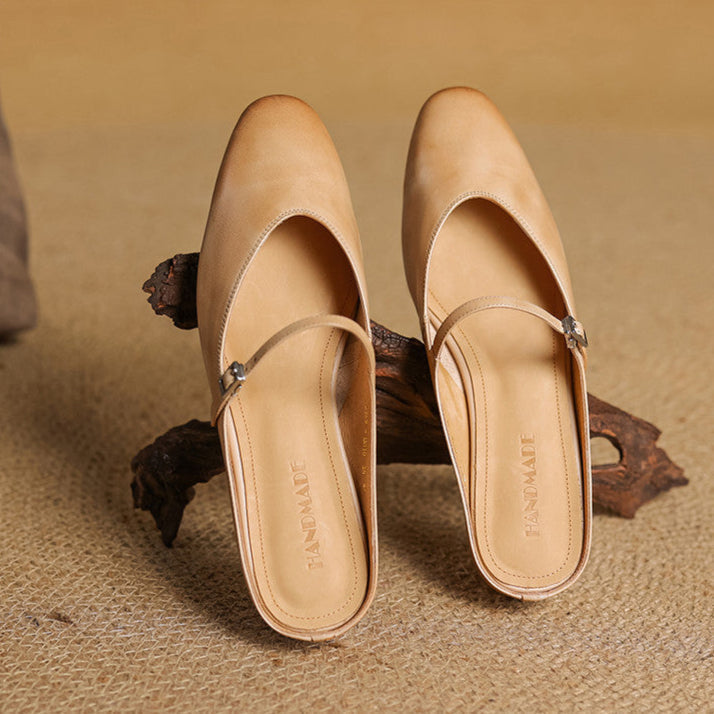 Merisa | Buckled Mary Jane Slip-On Mules