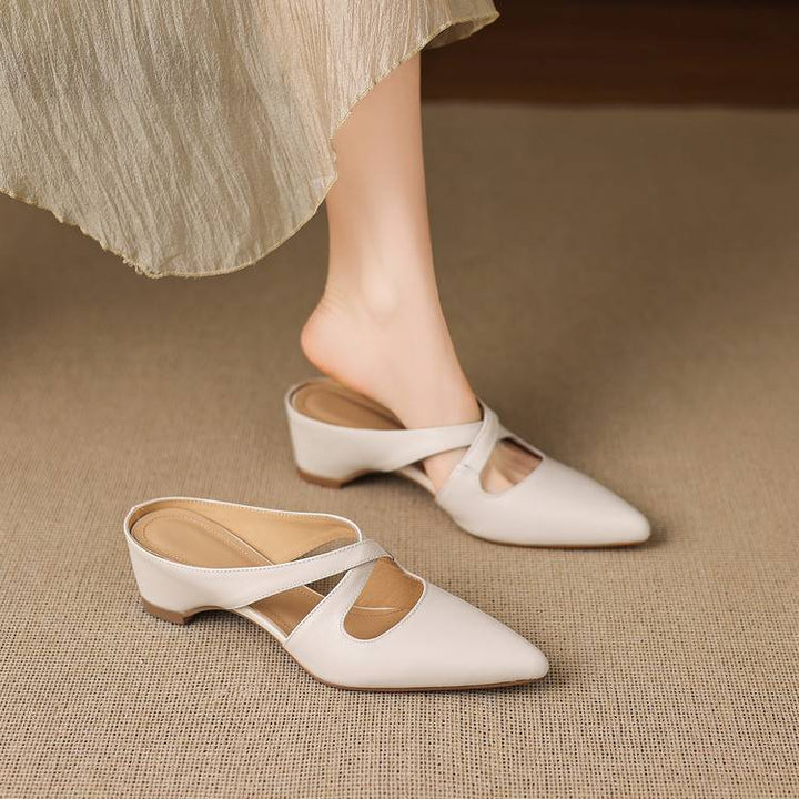 Selva | Pointed-Toe Cutout Strap Mules
