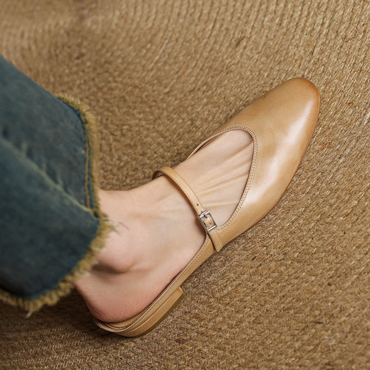 Merisa | Buckled Mary Jane Slip-On Mules