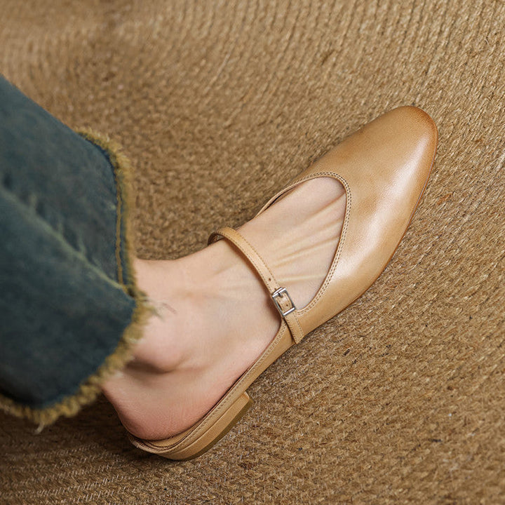 Merisa | Buckled Mary Jane Slip-On Mules