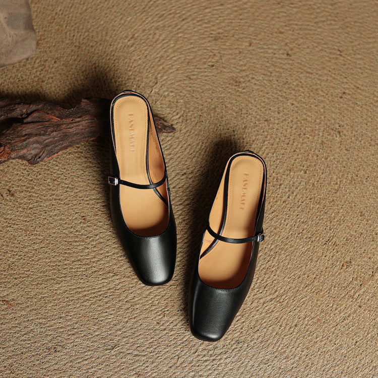 Esmer | Square-Toe Mary Jane Heel Mules