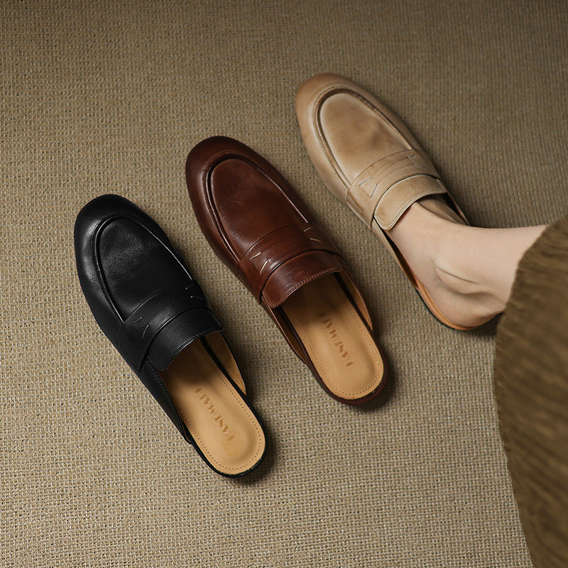 Serin | Classic Penny Loafer Mules