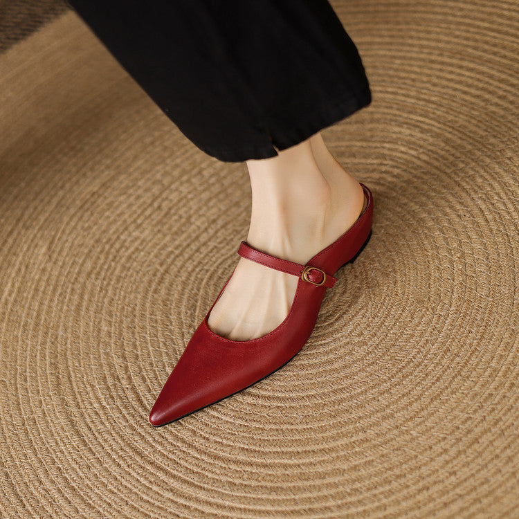 Neok | Pointed-Toe Mary Jane Heel Mules