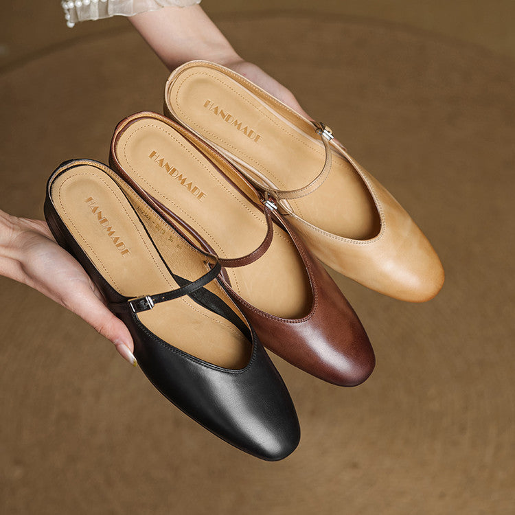 Merisa | Buckled Mary Jane Slip-On Mules