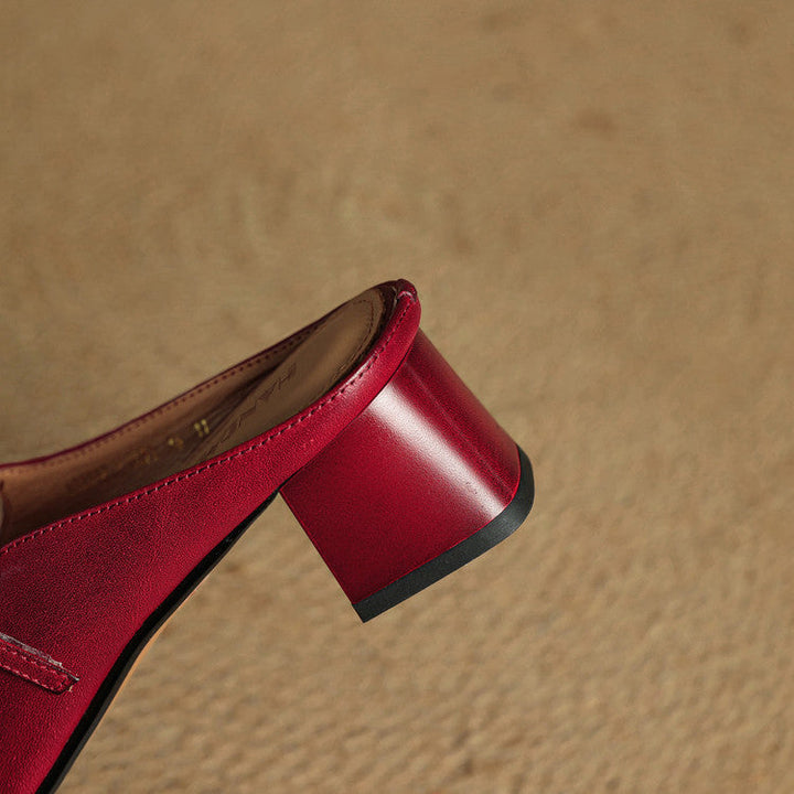 Esmer | Square-Toe Mary Jane Heel Mules