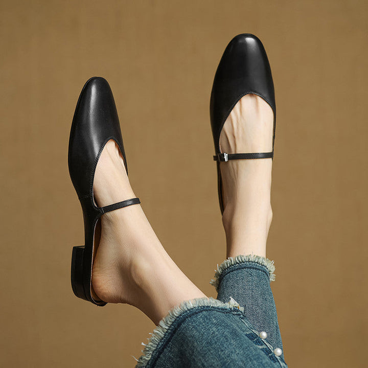 Merisa | Buckled Mary Jane Slip-On Mules