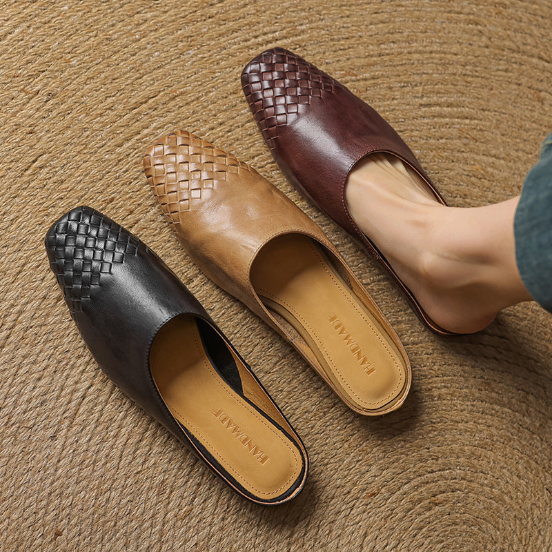 Helma Textured Pattern Mules