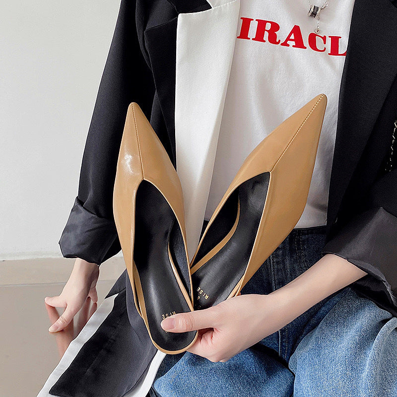 Solace | Pointed-Toe Kitten Heel Mules