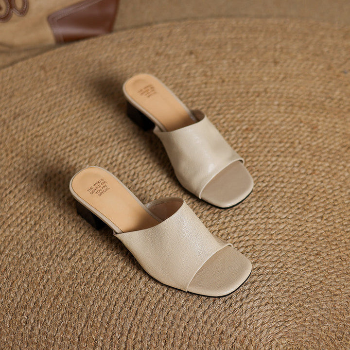 Avena | Open-Toe Block Heel Mules