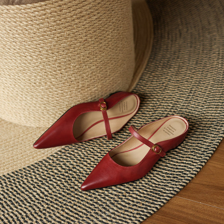Neok | Pointed-Toe Mary Jane Heel Mules