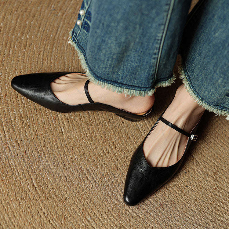 Orella | Pointed Toe Slingback Flats