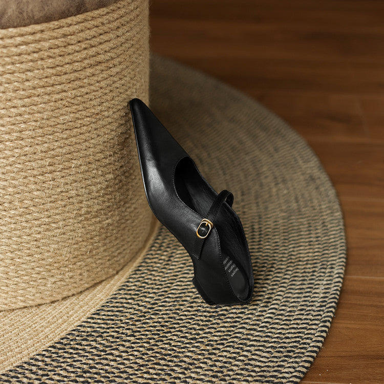 Neok | Pointed-Toe Mary Jane Heel Mules