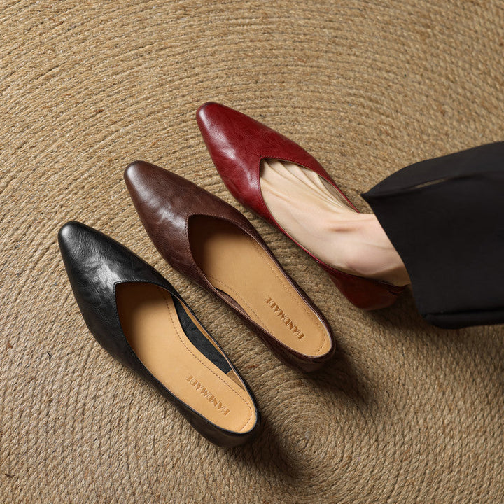 Valmir | Pointed-Toe Minimalist Flat Mules