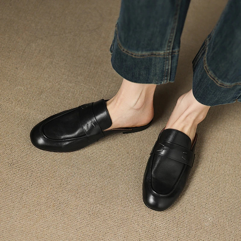 Serin | Classic Penny Loafer Mules