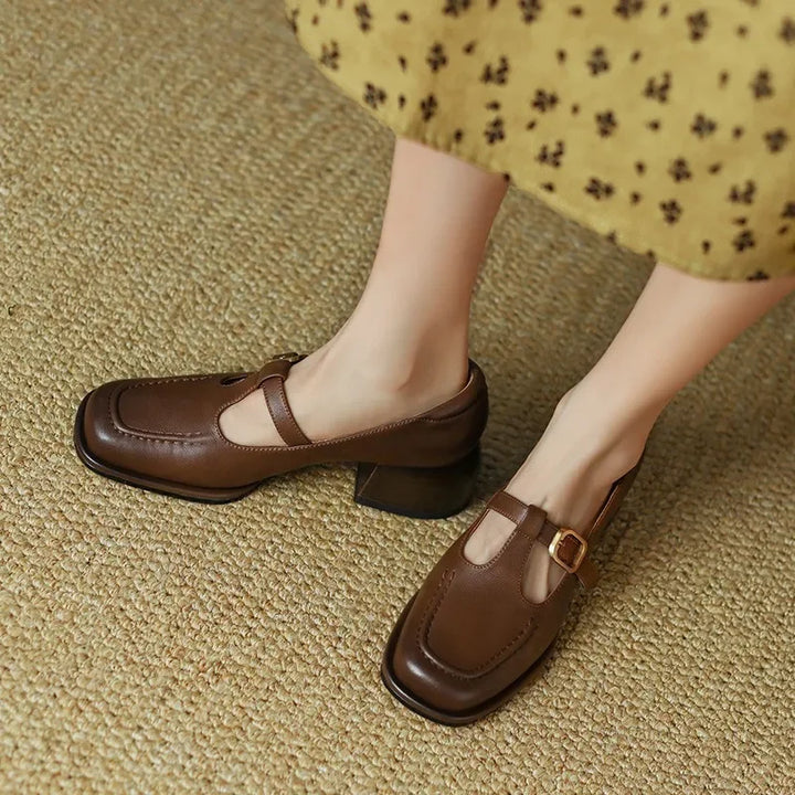 Ysolenne | Classic Stylish T-Strap Pumps