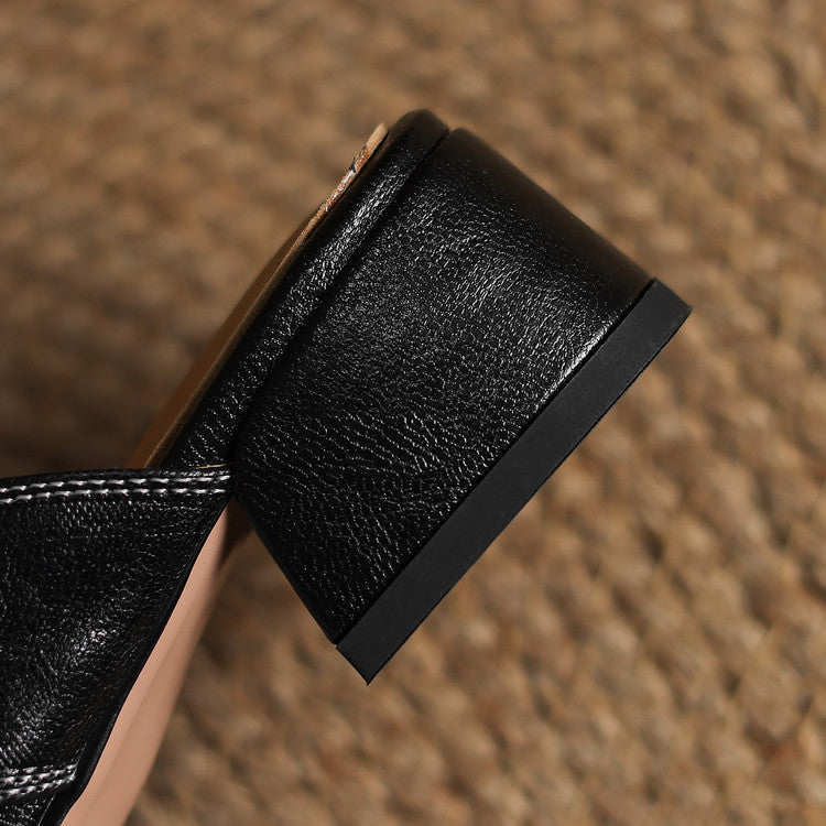 Ivora | Square-Toe Layered Strap Mules