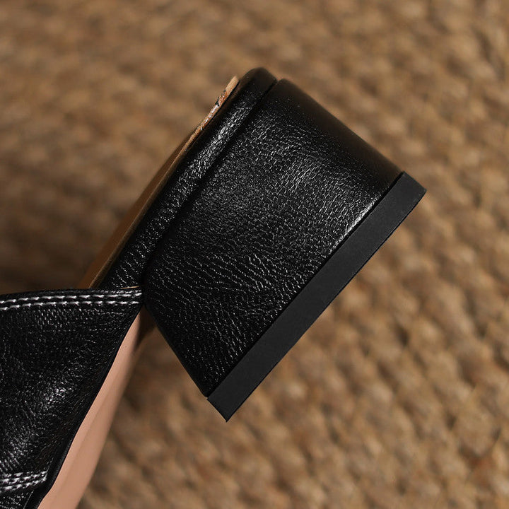 Ivora | Square-Toe Layered Strap Mules