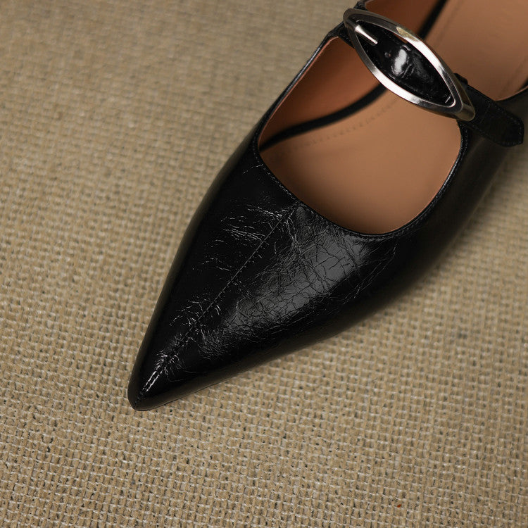 Alour | Pointed-Toe Cutout Flat Mules