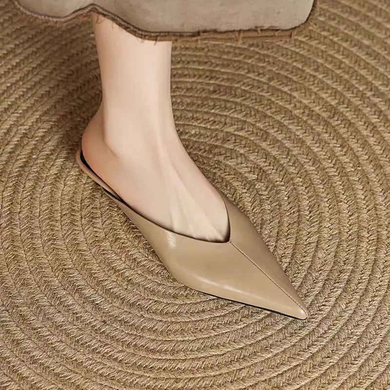Eneva | Pointed-Toe Minimalist Slip-On Mules