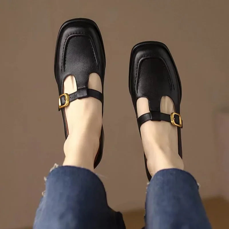 Ysolenne | Classic Stylish T-Strap Pumps