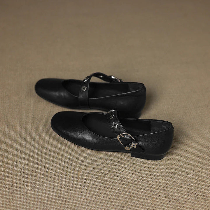 Elda | Square-Toe Mary Jane Flats