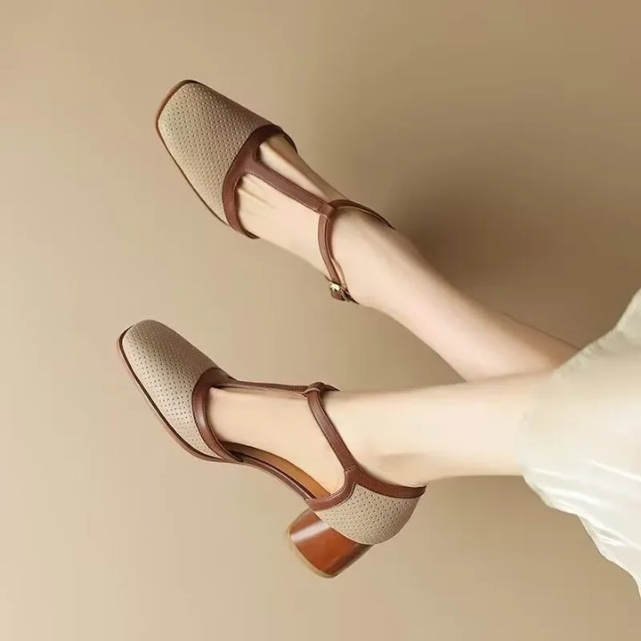 Isava | Mid Heel Leather Shoes