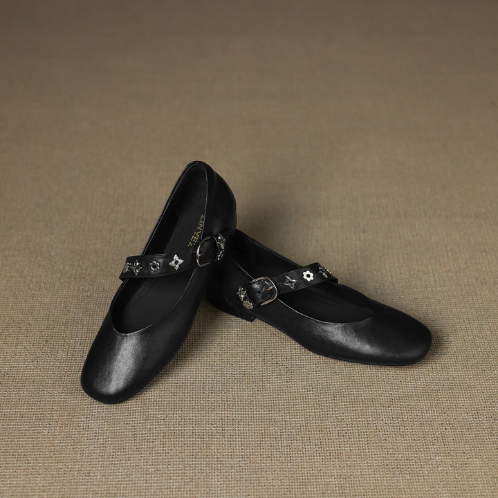 Elda | Square-Toe Mary Jane Flats
