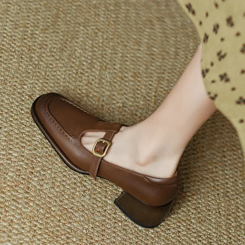 Ysolenne | Classic Stylish T-Strap Pumps