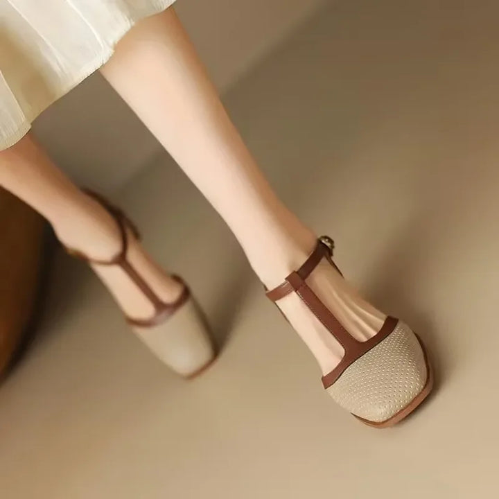 Isava | Mid Heel Leather Shoes