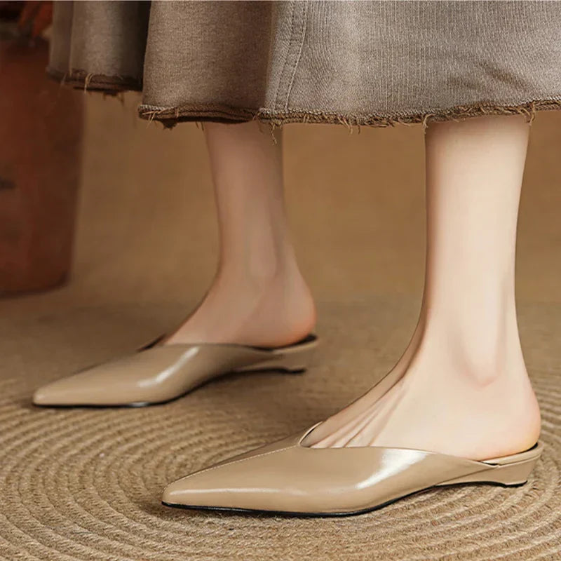 Eneva | Pointed-Toe Minimalist Slip-On Mules