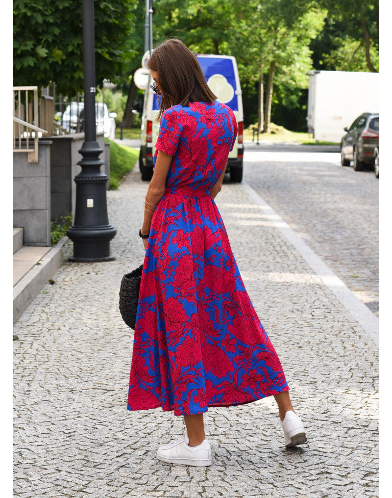 Judy | Stylish V-Neck Floral Dress