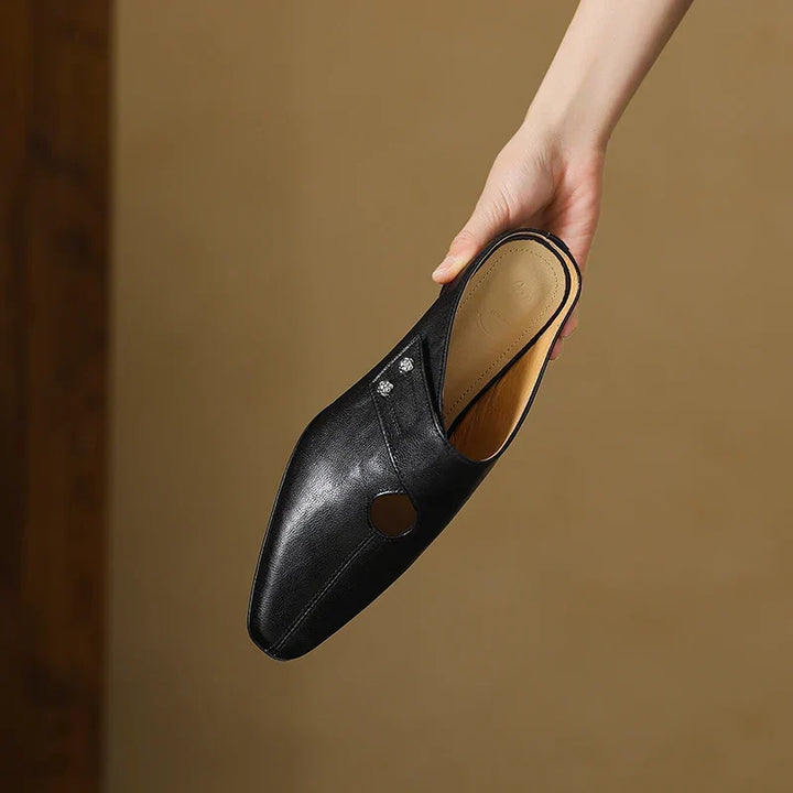 Agnit | Pointed-Toe Cutout Accent Mules
