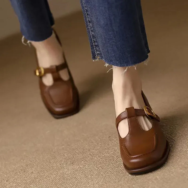 Ysolenne | Classic Stylish T-Strap Pumps