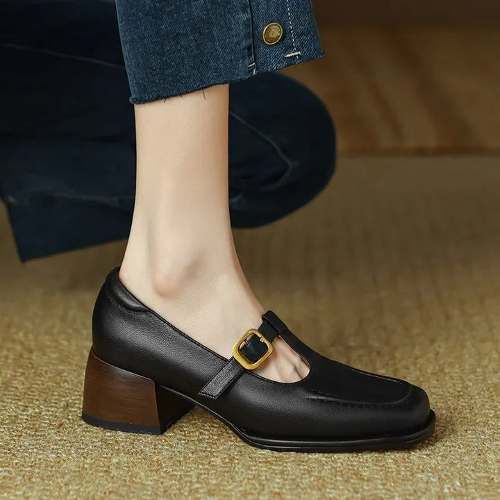 Ysolenne | Classic Stylish T-Strap Pumps