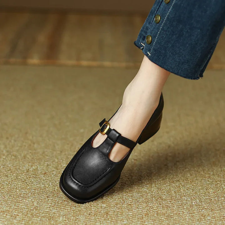 Ysolenne | Classic Stylish T-Strap Pumps