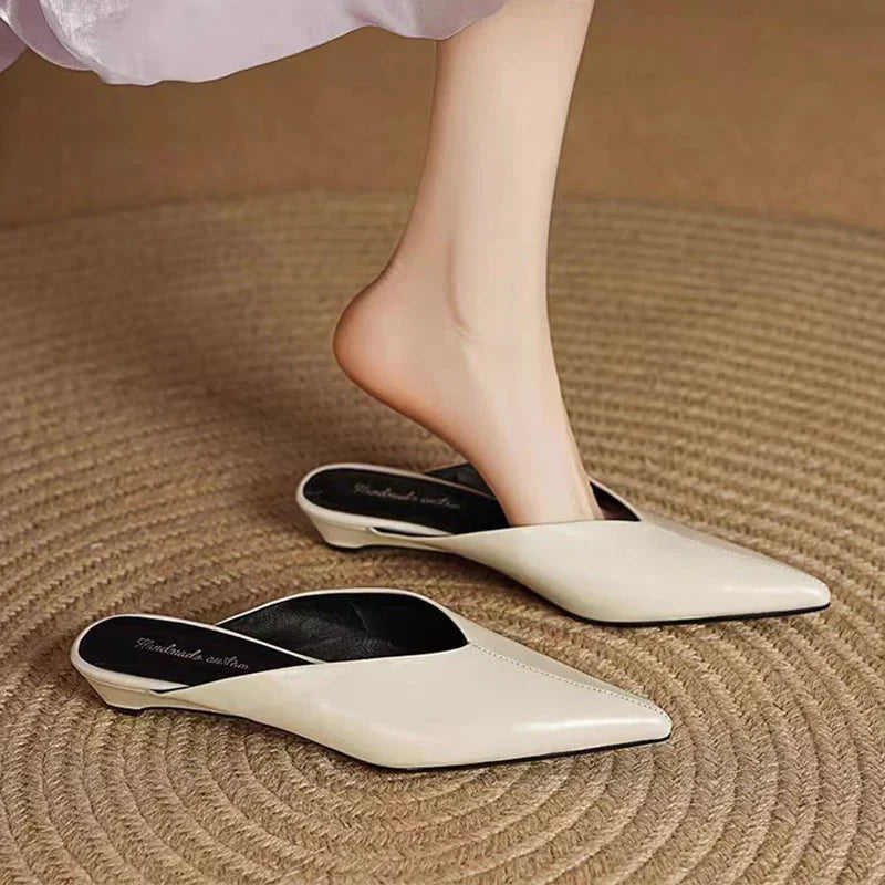 Eneva | Pointed-Toe Minimalist Slip-On Mules
