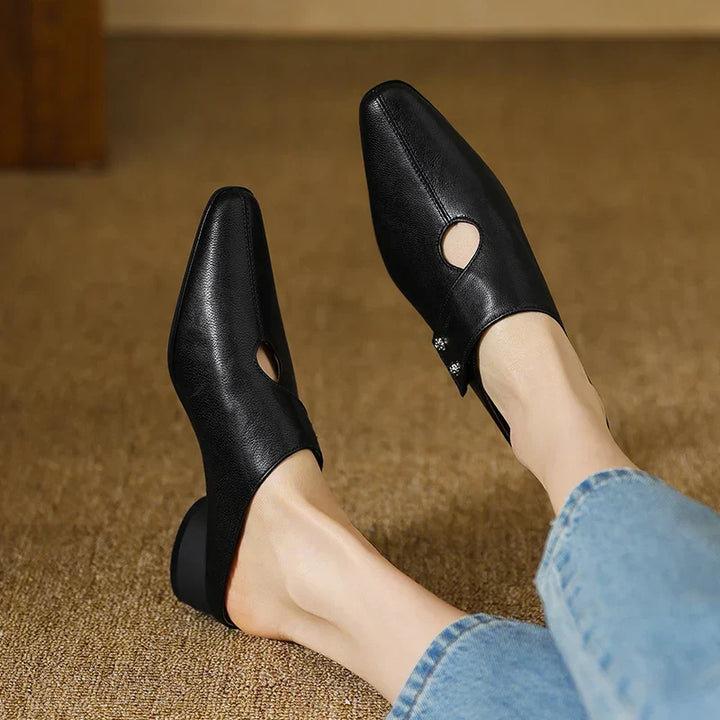 Agnit | Pointed-Toe Cutout Accent Mules