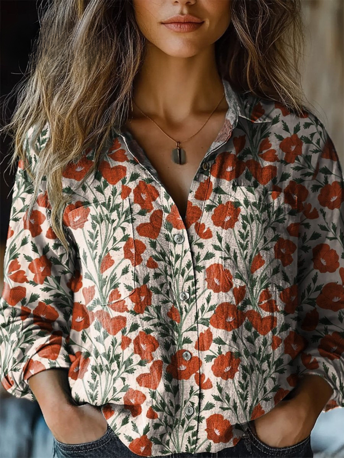 Ulrika™ | Poppy Floral Print Blouse