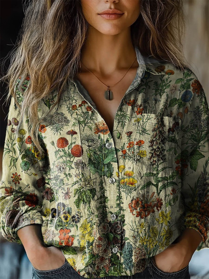 Petra™ | Vintage Floral-Print Blouse