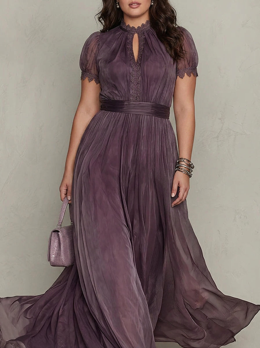 Ashley | Vintage Elegant Chiffon Maxi Dress