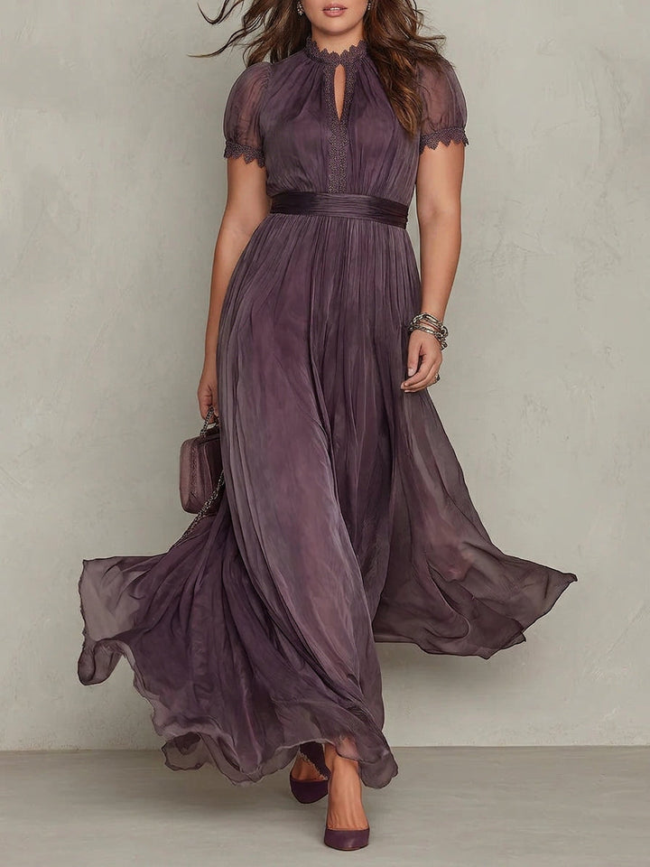 Ashley | Vintage Elegant Chiffon Maxi Dress