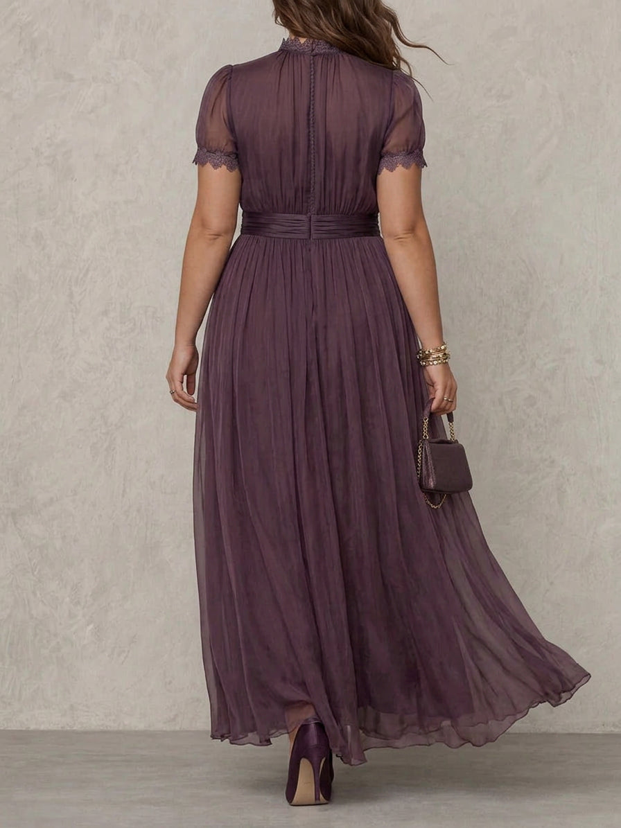 Ashley | Vintage Elegant Chiffon Maxi Dress