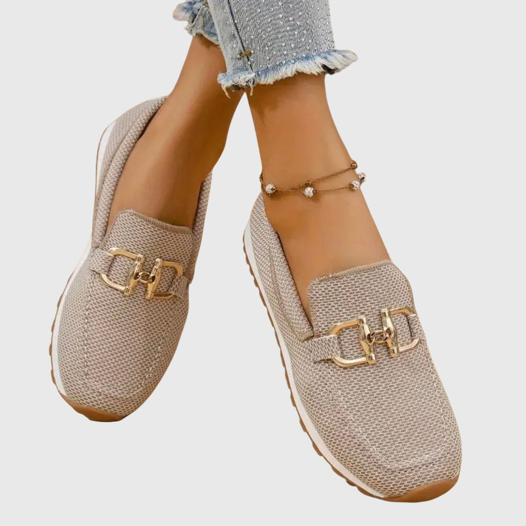 Annie | Chain Accent Slip-On Loafers