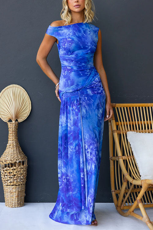 Diana | Elegant Printed Maxi Dress