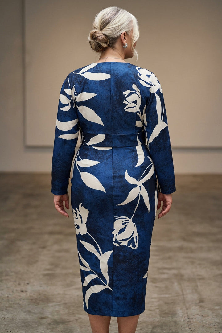 Eva | Sun Escape Unique Print Dolman Midi Dress